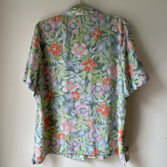 Floral button down short sleeve shirt - Picture 11 of 13